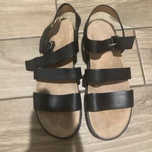 Elegant Black Leather Sandals